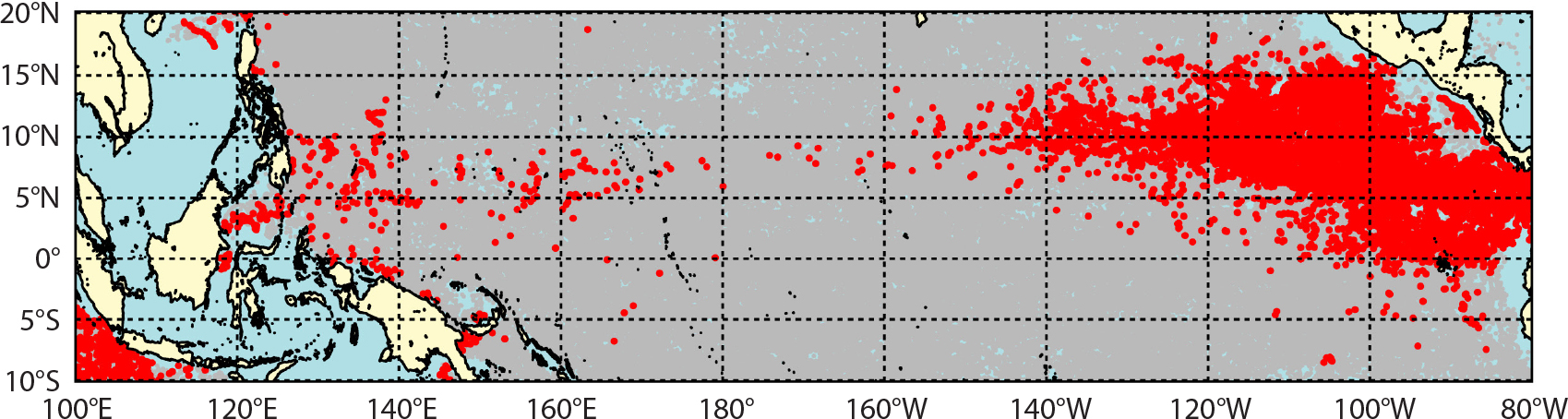 Observations Of Large Scale Rainfall Wind And Sea Surface Salinity Variability In The Eastern Tropical Pacific Oceanography