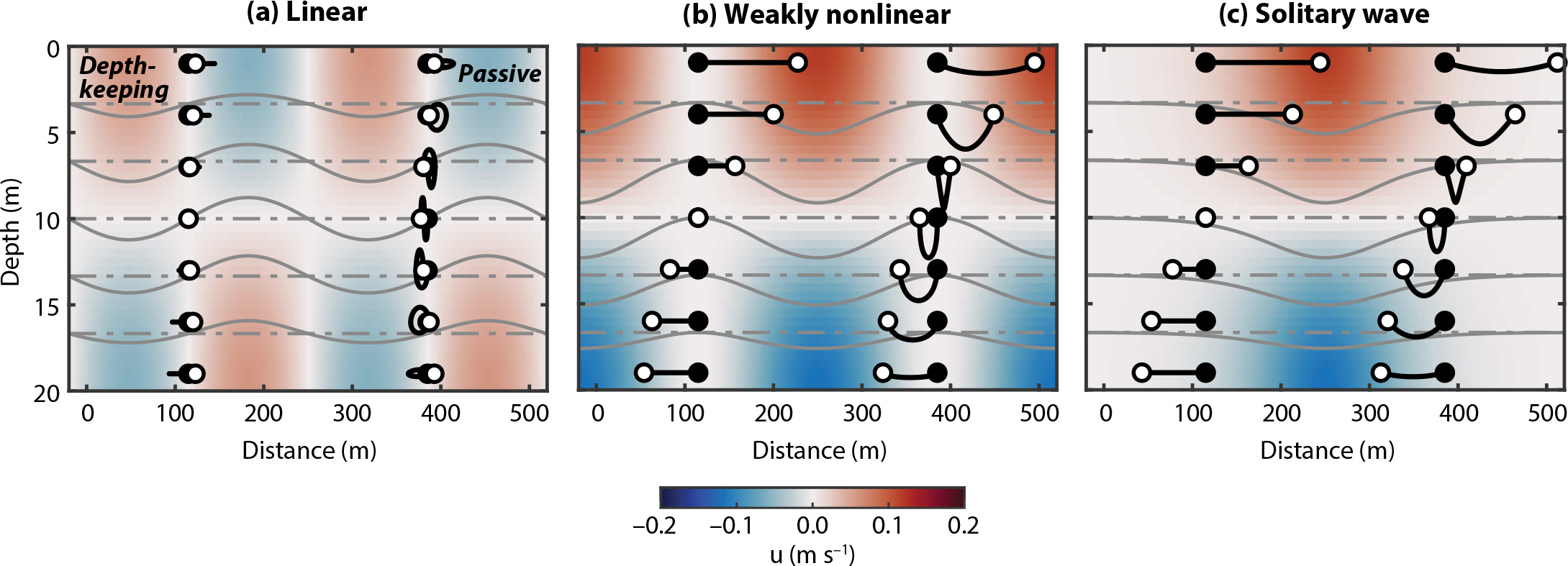 Nonlinear internal waves on the inner shelf. (a) Example of DTS data